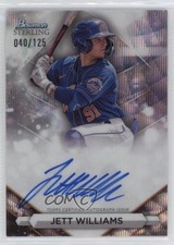 2023 Bowman Sterling Prospect Wave Refractor /125 Jett Williams #PA-JW Auto 0w3