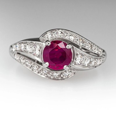 2Ct Round Cut Simulated Pink Ruby Stunning Wedding Ring In 14k White Gold Plated