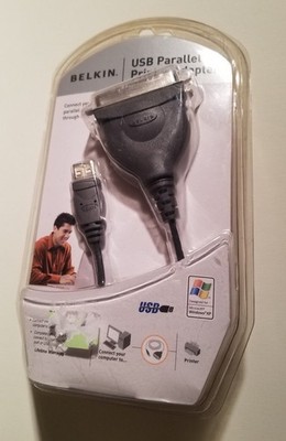 Belkin USB Parallel Printer Adapter Cable 2005 Sealed New In Package
