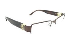 Christian Dior CD3703 AQO Women's Brown Half Rim Eyeglasses Frames 53-16 135