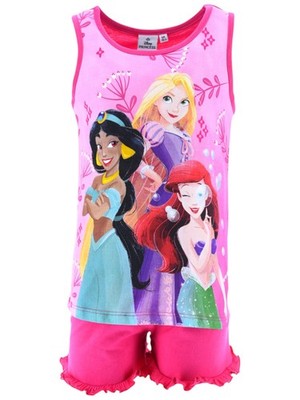 Disney Princess Schlafanzug kurz -  Shorty mit Rüschendetails Gr. 98-128 cm 