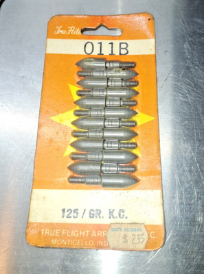 NOS True Flite 011B Arrow TARGET POINTS TIPS 125 grain K.C.