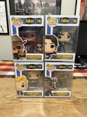 Fallout Funko Pop 4 Pop Bundle The Ghoul, Lucy , Vault Boy, And Maximus .
