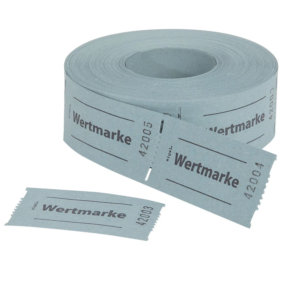 SIGEL® Gutscheinmarken-Rollen »Wertmarke« - blau, fortlaufend nummeriert, 60x30 mm, 500