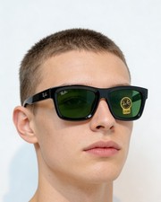 Ray-Ban RB4396F Black Frame Green Lens Sunglasses Size 57-20