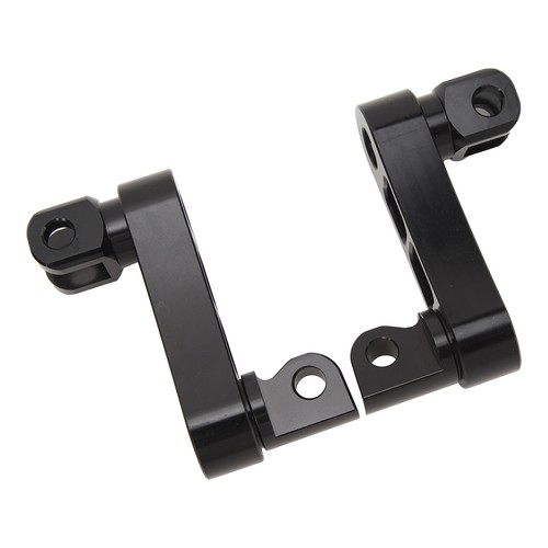 (Black) 360° Adjustable Foot Pegs Bracket Motorcycle Highway Foot Peg - Picture 22 of 22