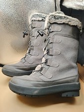 Girls Size 1 Gray Waterproof Winter Boots Thermolite Boots Winter Snow Boots