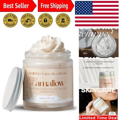Whipped Natural Moisturizer with Grass Fed Tallow - 4 FL. oz. for Soft Skin