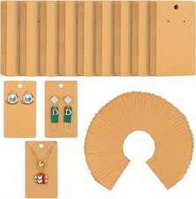 ovsor 350 Pcs Earring Display Cards, 3.5" x 1.96" Sturdy Thick Cardstock