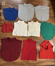 LOT OF 10 Vintage Turtleneck Dickies: Blue, Gray,Green,Red,Burgundy,White Bundle