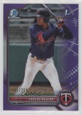 2022 Bowman Chrome Prospects Purple Refractor 145/250 Carlos Aguiar #BCP-1 6fs
