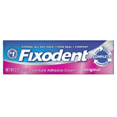 Fixodent Original Denture Adhesive Cream 0.75 oz Pack of 2