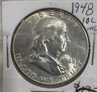 1948 P Franklin Half Dollar Silver Coin Free Shipping