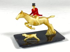 Vintage Celluloid Penny Toy Fox Hunt Figurine / Carnival Prize - Japan, 2-3/8"
