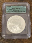 2004 American Silver Eagle ICG MS70