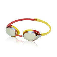 unisex-adult Swim Goggles Vanquisher One Size Mirrored Red Yellow/Amber/Gold
