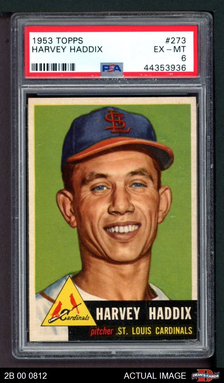 1953 Topps #273 Harvey Haddix Cardinals RC PSA 6 - EX/MT