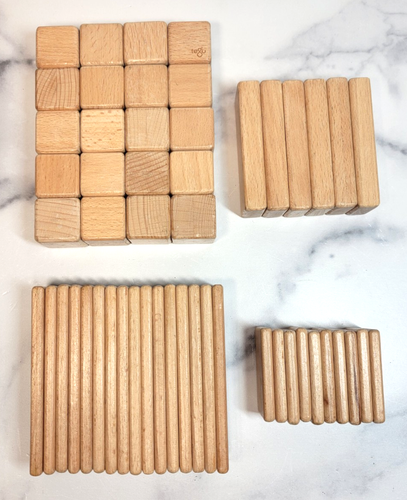 TEGU Magnetische Naturholzbausteine - 52 Stück