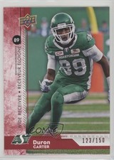 2018 Upper Deck CFL Red 123/150 Duron Carter #195 0b3