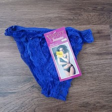 New Vintage VanDale Bikini Underwear Purple Lace Nylon Size 6