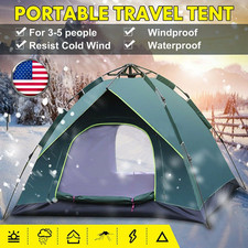 3-5 Person Pop Up Tents Waterproof Windproof Instant Tent for Hiking Camping US
