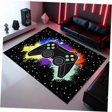 Gamer Rug for Room,3x5 ft Non-Slip Cool Gaming Carpet for Bedroom Livingroom