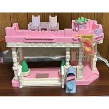 1990s Playskool Dollhouse Front Porch Sun Deck Tea Cart Deck Chair Flag Mailbox