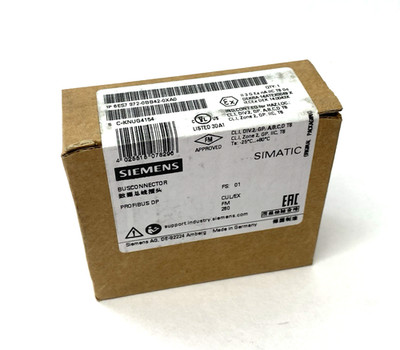Siemens 6ES7972-0BB42-0XA0 SIMATIC DP PROFIBUS Bus Connector, 35-Degree RS485