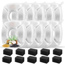 20 Pcs Cat Water Fountain Filters-10 Pack Water Fountain Filters 10 Pack Pre-...