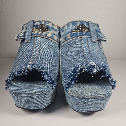 Jeffrey Campbell donna taglia 6 sandali jeanitici denim plateau mule - Foto 3 di 10