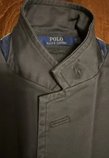 NWT Polo Ralph Lauren Men's Cotton Blend Gray Undercollar Logo Chino Blazer L