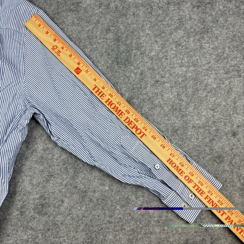 Southern Tide Shirt Men XL Blue White Stripe Flip Cuff Classic Cotton Preppy - Picture 12 of 12