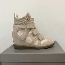 Isabel Marant Inspired High Quality Wedge Sneakers-Pink