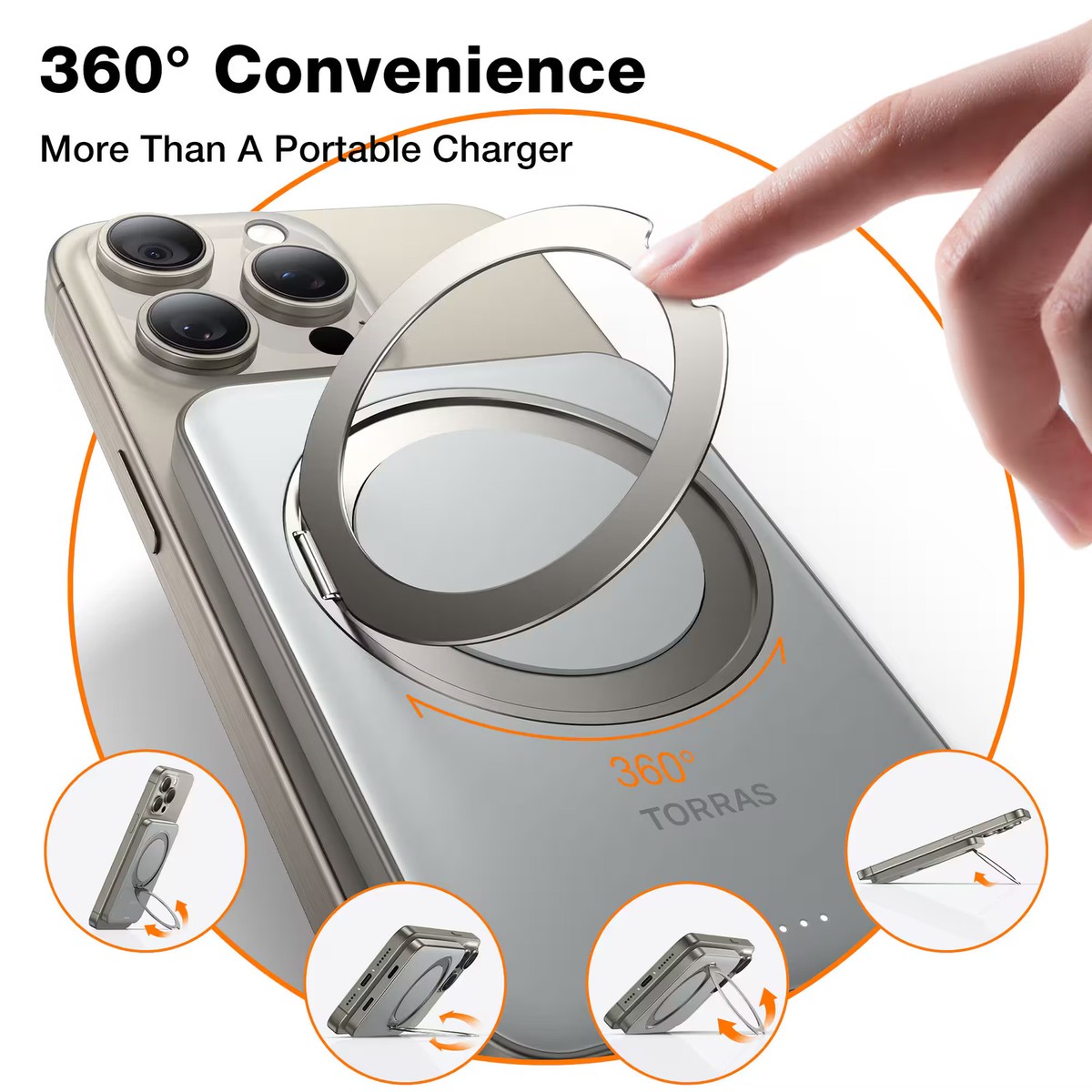 TORRAS Ostand Power Bank 5000mAh ワイヤレス充電 TORRAS Ostand Power Bank 5000mAh ワイヤレス充電 - メルカリ