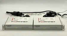(2) Fortinet Fortigate-60E Network Security Firewall w/Adapters & Rackmount