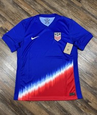 Nike USMNT USA Soccer 2024 Away Jersey Blue Red White Tie Dye Men's L FJ4277-417