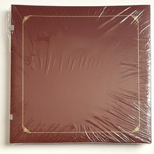 Creative Memories 12x12 Mauve Gold Trim Scrapbook Photo Album Open Spine 15 Page