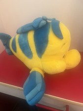 Vintage Little Mermaid Flounder Plush Stuffed Toy Disneyland  Walt Disney World
