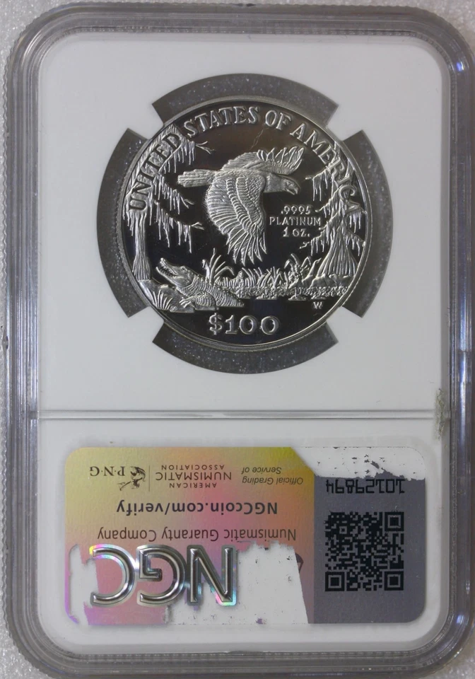 1999-W $100 PLATINUM EAGLE STATUE OF LIBERTY NGC PROOF PF70 ULTRA CAMEO - Image 4 of 4