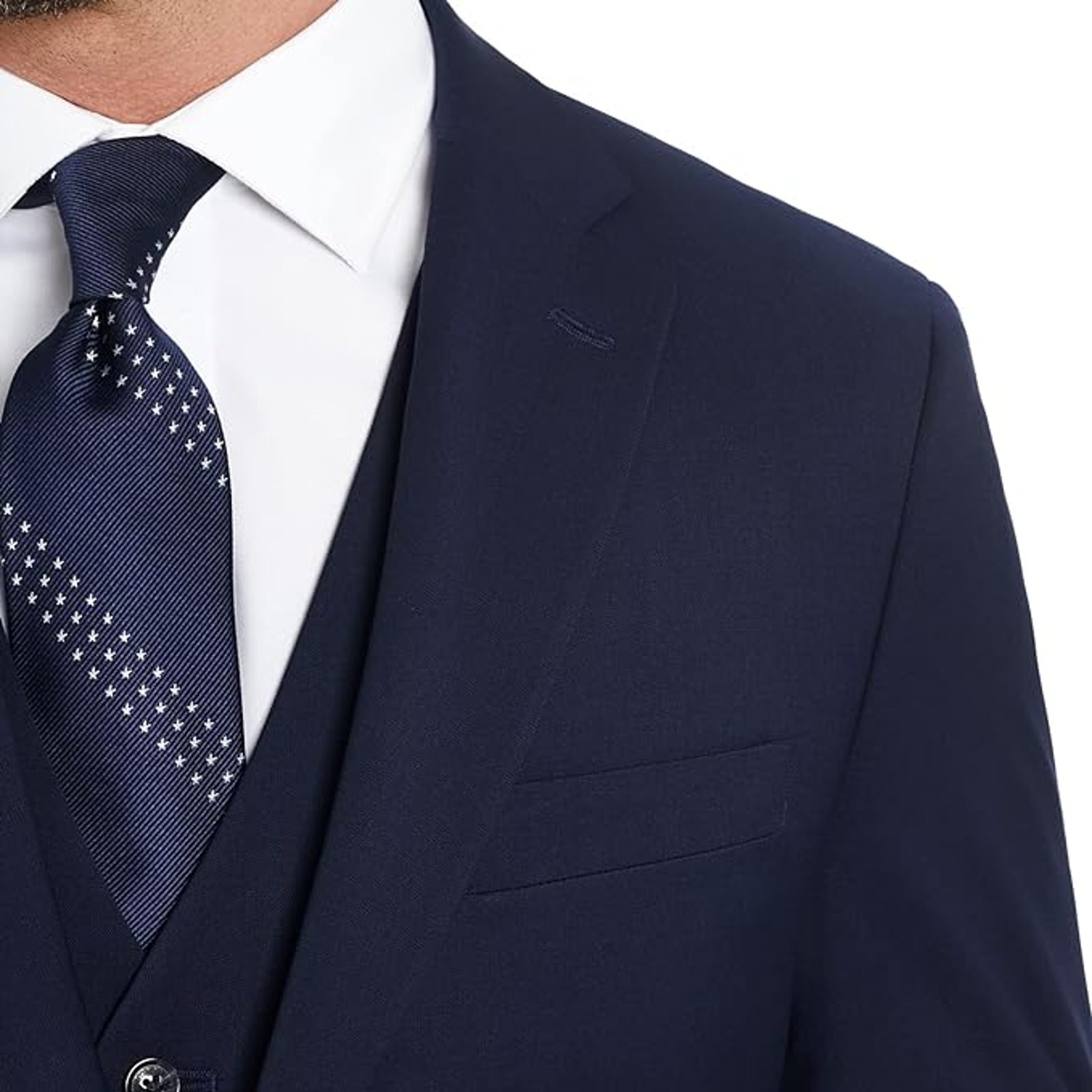 Tommy Hilfiger Men's Navy Wool TH-Flex Stretch Modern-Fit Suit Jacket Size 38R thumbnail 3