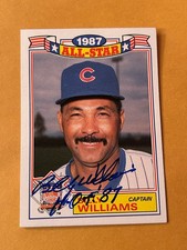 1988 Topps Billy Williams AUTOGRAPH on-card Chicago Cubs (1987 All-Star Game 22)