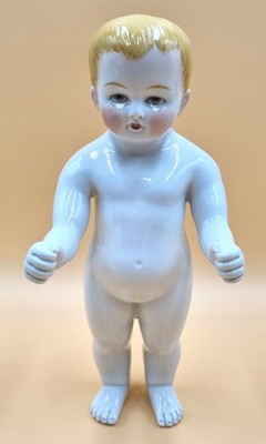 Porzellanfigur Badepuppe, Nacktfrosch, Frozen Charly