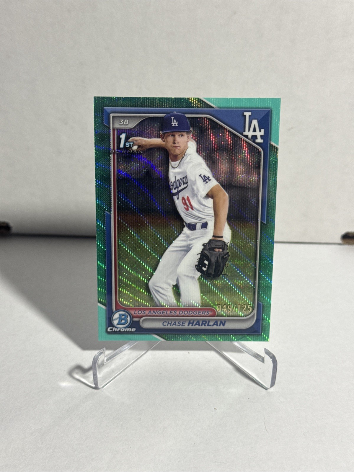 2024 Bowman Draft - Chrome Chase Harlan #BDC-96 Aqua Wave Refractor /125 (RC)