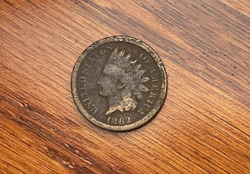 1862 Indian Head Cent #2921 Brave named Higher Water, Very-Good *FREE SHIPPING*