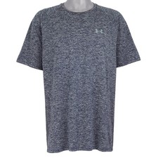 Under Armour Mens XL Tall Blue Gray Heather Tech Tee HeatGear Loose T-Shirt