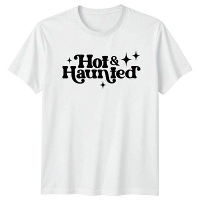 Hot & Haunted Retro Spooky Halloween Herren Damen Grafik T-Shirt
