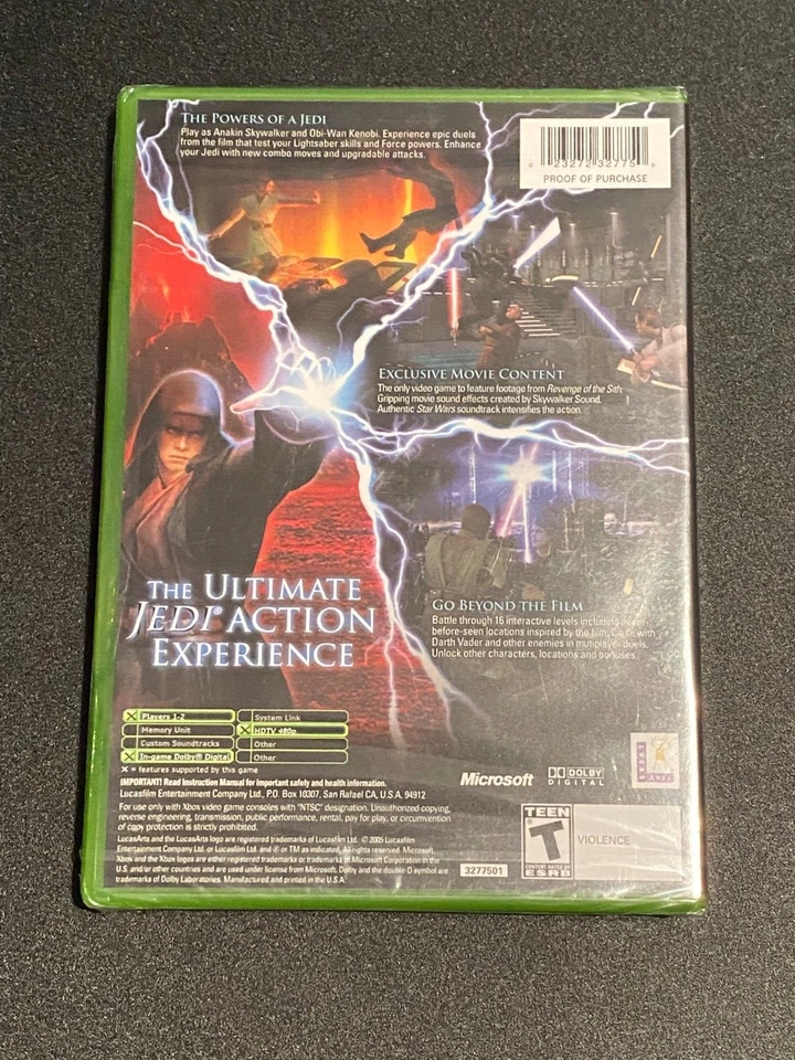 STAR WARS Episode III 3 - REVENGE of the SITH XBOX BLACK Label NEW/ SEALED! RARE - Image 2 of 2