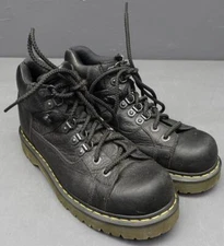 Dr. Martens Doc 10962 Men's 9/Women's 10 Black Leather Chunky Combat Ankle Boot