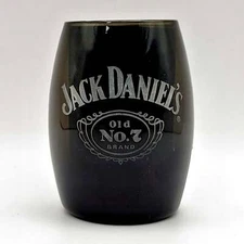 Jack Daniels Licensed Black Glass Barrel Shot Glass