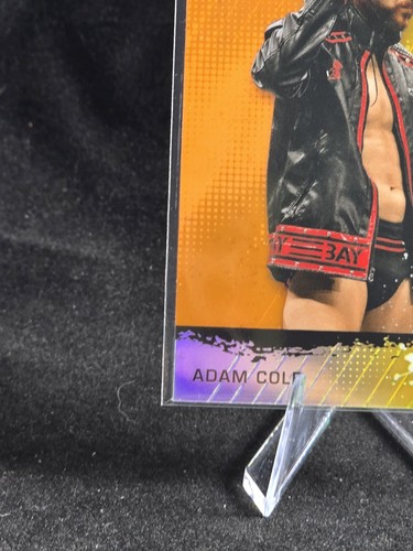 Upper Deck Allure AEW 2022 flujo de color naranja amarillo Adam Cole #R-35 - Imagen 10 de 10